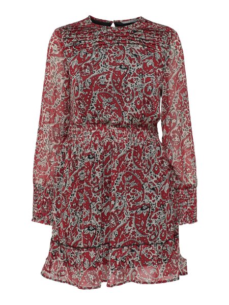 Gesmoktes kurzes Kleid &quot;gldIRENA&rdquo; in urban red