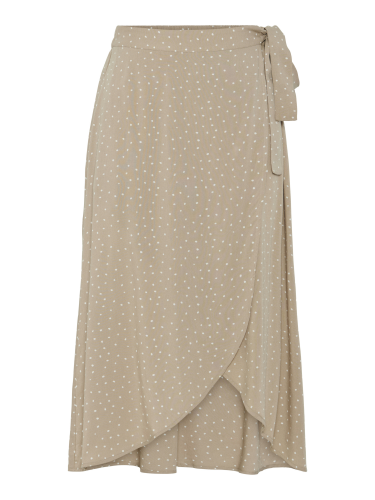 Gepunkteter Wickelrock &quot;gldTALA&quot; in beige