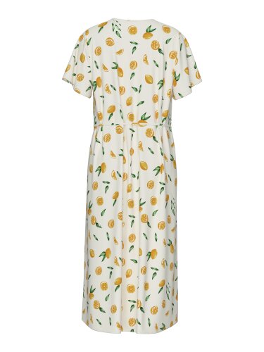 Langes Kleid "gldNYA" mit Zitronen aus Viscose