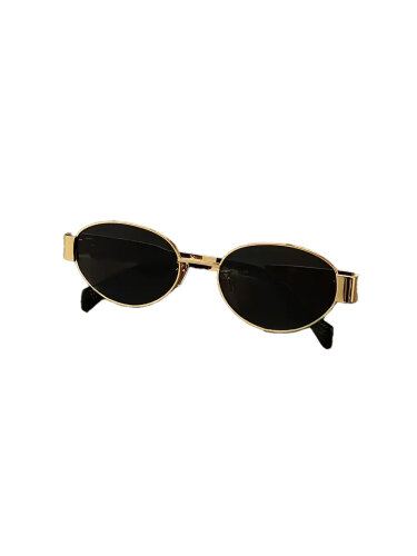 Ovale Sonnenbrille &quot;gldMIAUMIAU&quot; in schwarz
