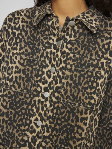Jacke mit Leoprint &quot;gldCHIA&quot; aus Baumwolle
