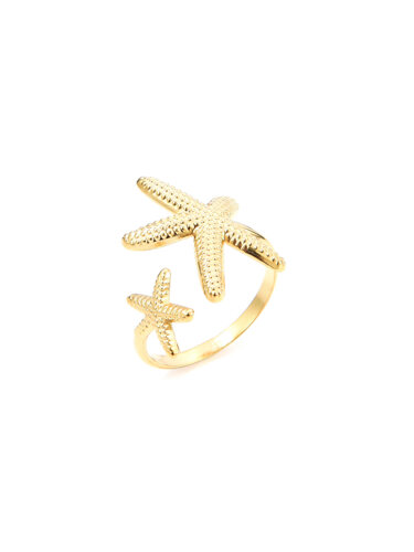 Ring &quot;gldBEACH&quot; Seestern