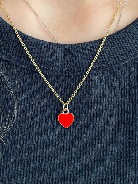 Herzchen-Halskette &quot;gldMIMI&quot; in rot