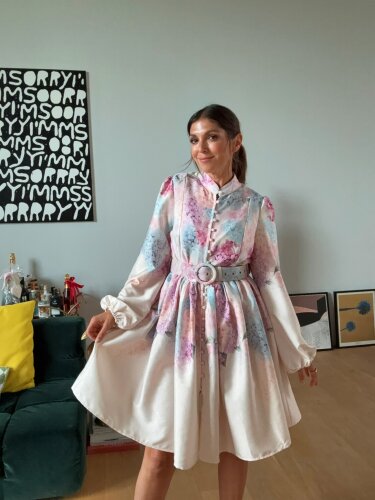 Knielanges Kleid &quot;gldELLI&quot; mit zauberhaftem Print