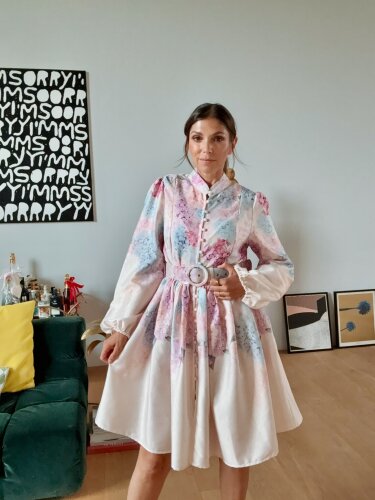 Knielanges Kleid &quot;gldELLI&quot; mit zauberhaftem Print