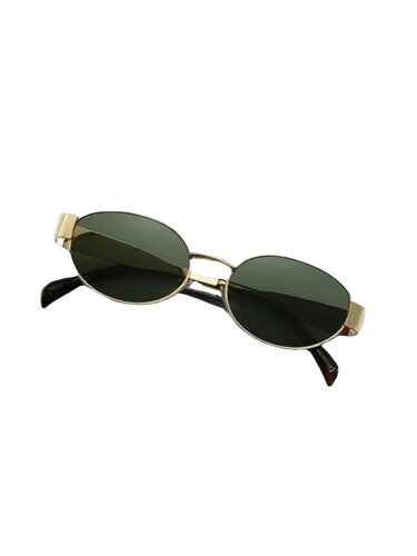 Ovale Sonnenbrille &quot;gldMIAUMIAU&quot; in gr&uuml;n