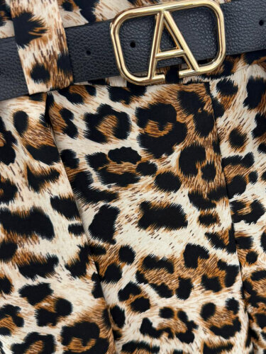 One-Size Hose &quot;gldLAIKA&quot; mit Leo-Print