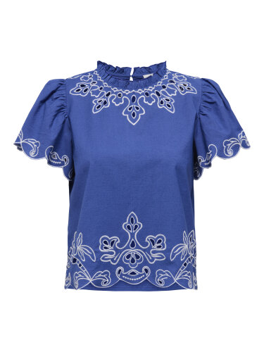 Blaues T-Shirt &quot;gldVERA&quot; aus Baumwolle