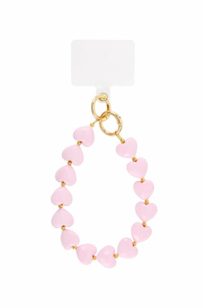 Handyanh&auml;nger "gldLINDA" mit rosa Herzen in small