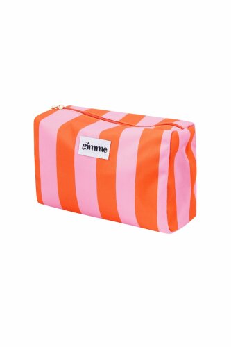 Make-up-Bag &quot;gldSTRIPES&quot; in rosa/orange