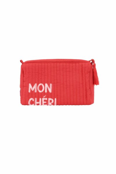 Make-up-Bag &quot;gldMONCHERIE&quot; rot in gro&szlig;
