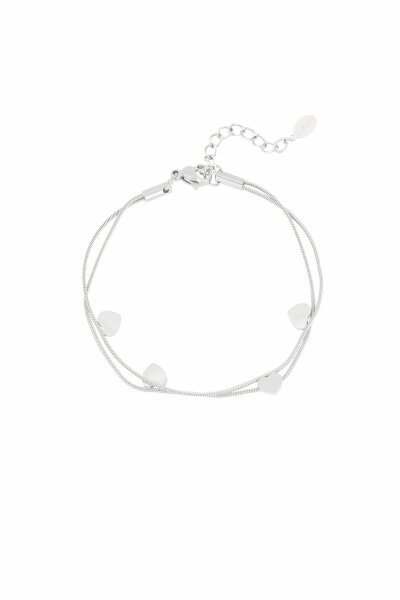 Herzchenarmband &quot;gldTINA&quot; in silber