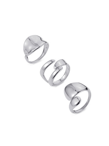 Verstellbarer Ring &quot;gldBRITTA&quot; in silber