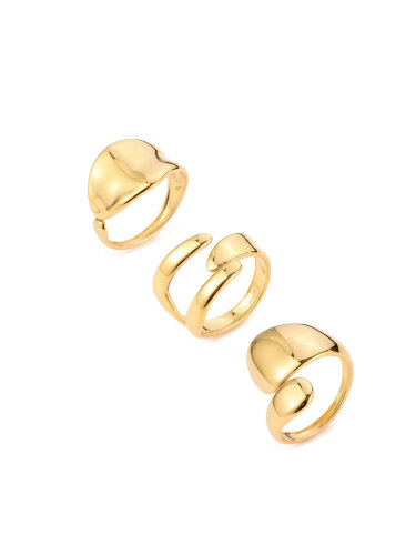 Verstellbarer Ring &quot;gldBRITTA&quot; in gold