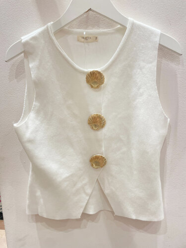 One Size Muscheltop &quot;gldSERENA&quot; in wei&szlig;