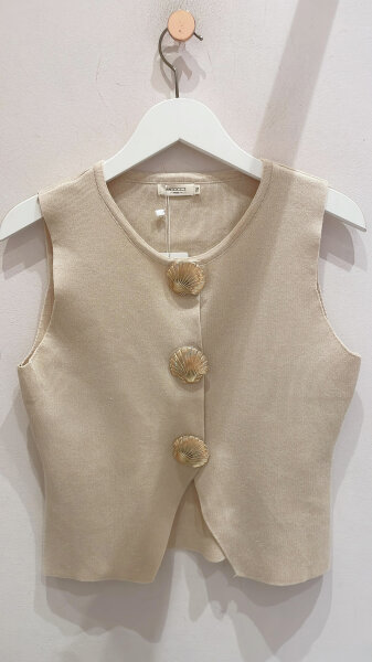 One Size Muscheltop &quot;gldSERENA&quot; in beige