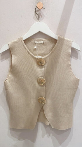 One Size Muscheltop &quot;gldSERENA&quot; in beige