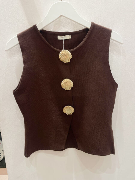 One Size Muscheltop &quot;gldSERENA&quot; in braun