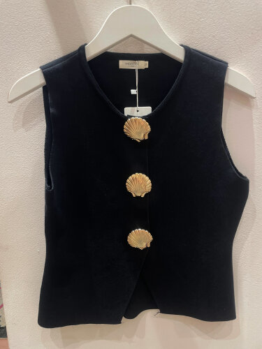 One Size Muscheltop &quot;gldSERENA&quot; in schwarz