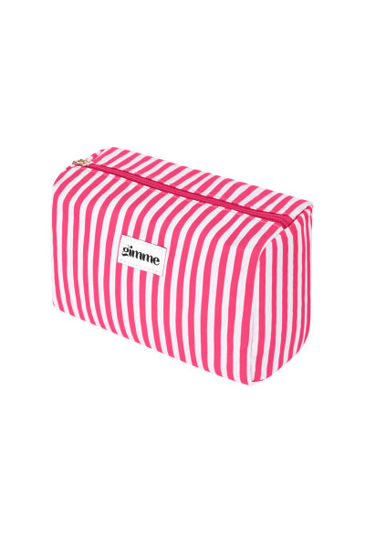 Make-up-Bag &quot;gldSTRIPES&quot; in pink/wei&szlig;