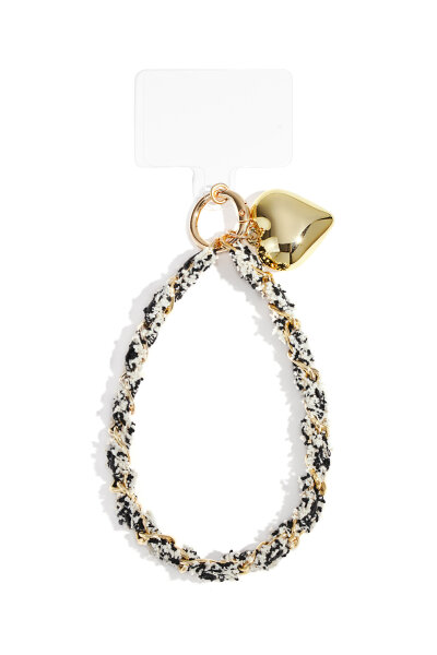 Handyanh&auml;nger &quot;gldWENDY&quot; in schwarz/wei&szlig; mit gold