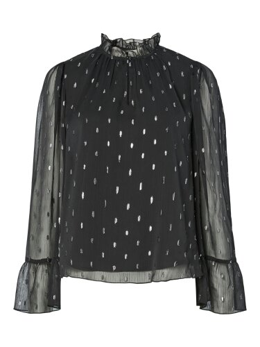 Glitzer-Bluse &quot;gldMENA&quot; in schwarz