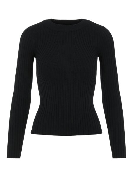 Lang&auml;rmliges geripptes Top &quot;gldCRISTA&quot; in schwarz