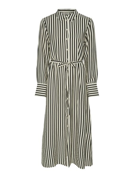 Gestreiftes langes Kleid &quot;gldKAYA&quot; aus Viskose