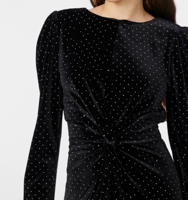 Midikleid &quot;gldHELLA&quot; mit Strasssteinen