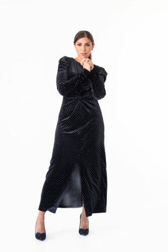 Midikleid &quot;gldHELLA&quot; mit Strasssteinen