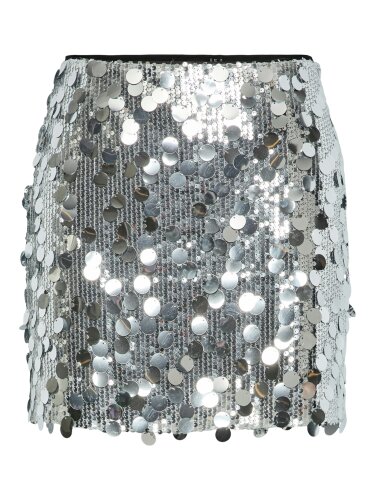 Mini-Paillettenrock &quot;gldMALOU&quot; in silber