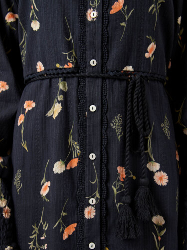 Langes Kleid "gldSOMELLI" aus Baumwolle