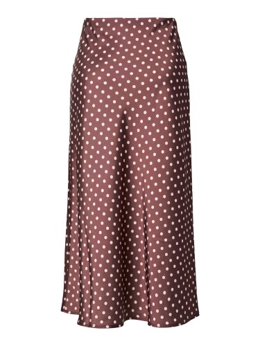 Midirock "gldPELLA" in braun mit Punkten