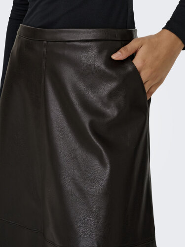 Langer Rock &quot;gldGULV&quot; aus veganem Leder