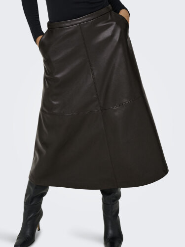 Langer Rock &quot;gldGULV&quot; aus veganem Leder