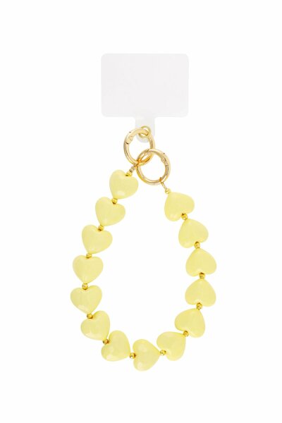 Handyanh&auml;nger "gldLINDA" mit gelben Herzen in small