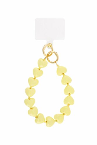 Handyanh&auml;nger "gldLINDA" mit gelben Herzen...