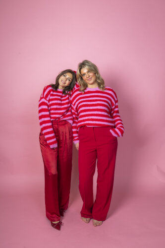 Gestreifter Pullover &quot;gldMARLEY&quot; in rosa/pink