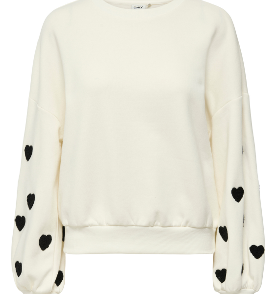 Pullover &quot;gldMACY&quot; in beige mit F&uuml;hlherzen