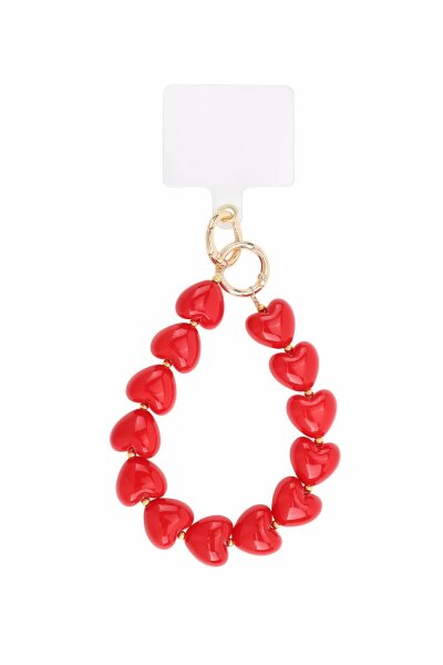 Handyanh&auml;nger "gldLINDA" mit roten Herzen in BIG