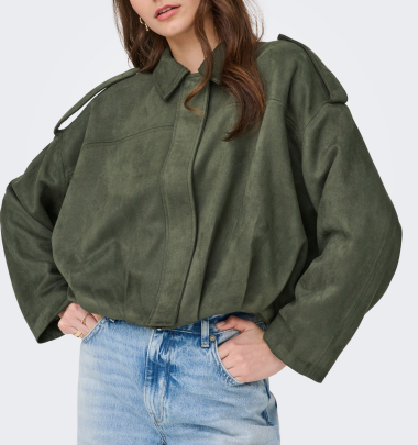 Virale Instagram Jacke "gldNIA" in Wildlederoptik