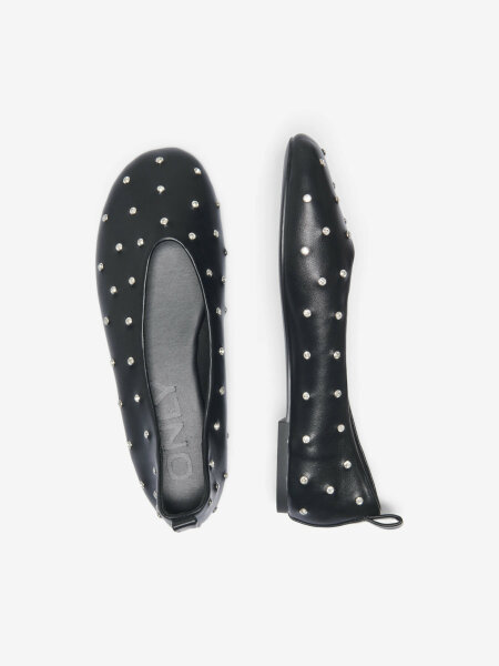 Ballerinas "gldADRIANA" mit silbernen Ziersteinen