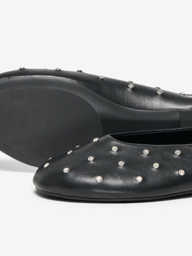 Ballerinas "gldADRIANA" mit silbernen Ziersteinen