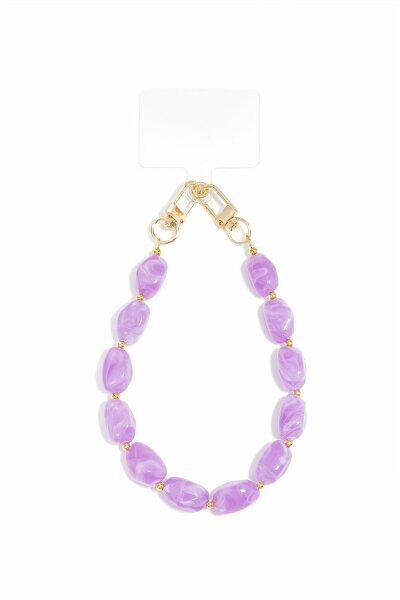 Handykette "gldLINDA" mit lilanen Steinen