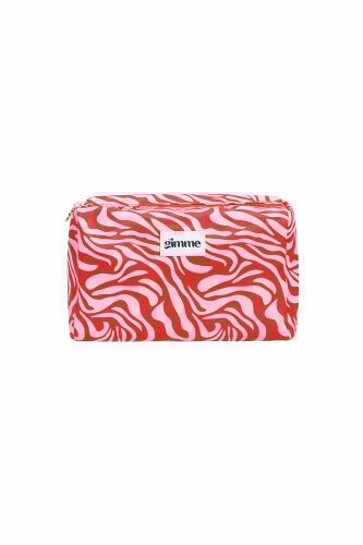 Gemusterte Makeup-Bag "gldLOLA" in rot/rosa