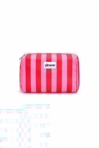 Make-up-Bag "gldSTRIPES" in rosa/rot mit...