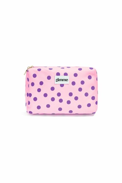 Gepunktete Makeup-Bag "gldLOLA" in rosa/lila