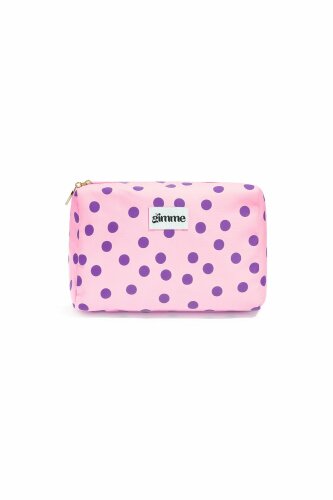 Gepunktete Makeup-Bag "gldLOLA" in rosa/lila