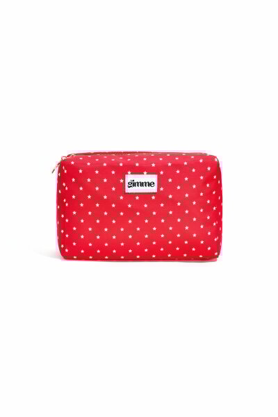 Makeup-Bag "gldLOLA" mit Sternchen in rot/gelb