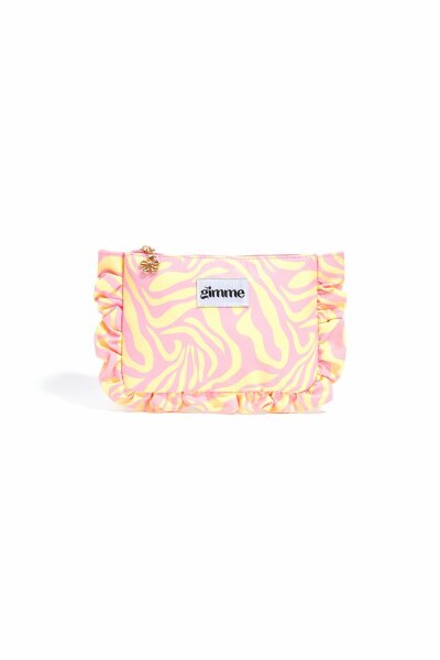 Gemusterte Makeup-Bag "gldVERA" in rosa/gelb